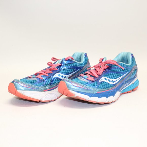 Saucony Ride 7 Running Shoes Turquoise Blue Coral OrangeS10241-1 Womens Size 9M - Picture 5 of 11